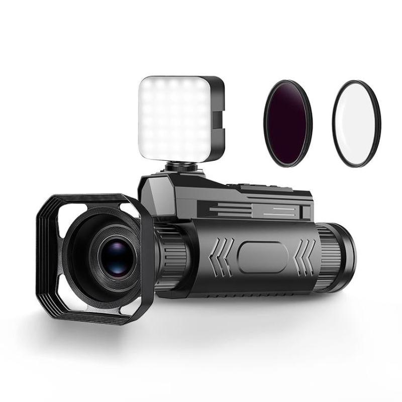 4 In 1 Set 4K HD WiFi Night Vision Monocular 28X Zoom 64MP Infrared Hunting Telescope With No-Glow Recording & Animal Call Simulator