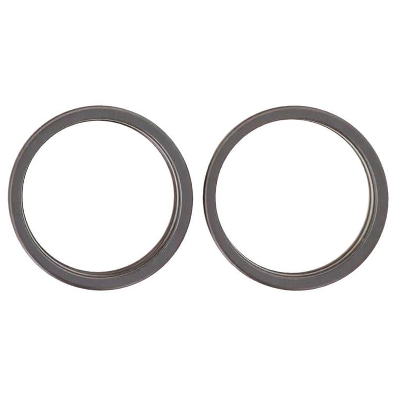 For iPhone 17 2pcs/set Rear Camera Glass Lens Metal Outside Protector Hoop Ring (Black)