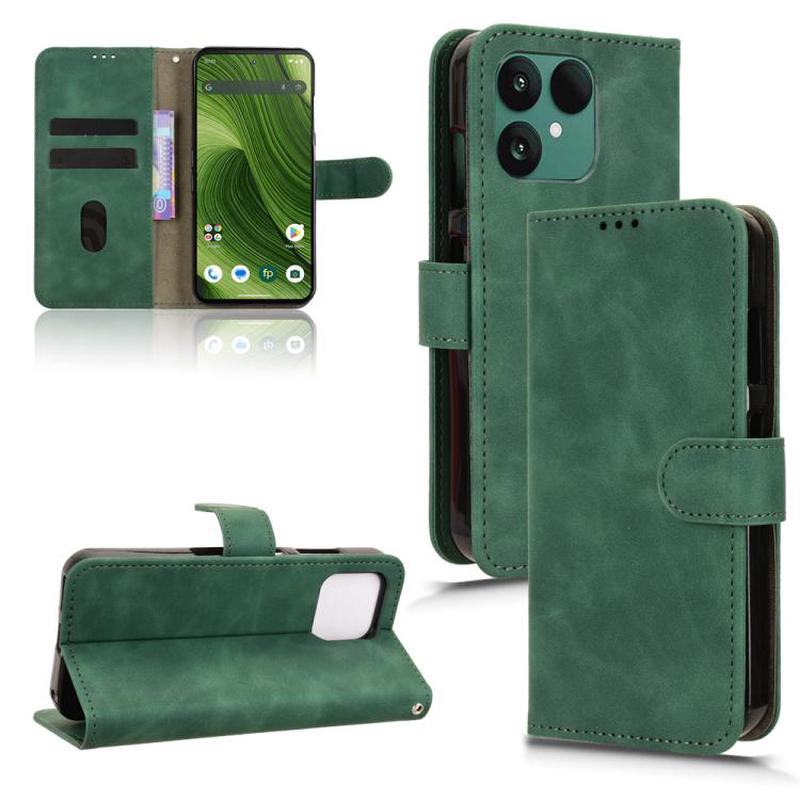 For Fairphone 6 Skin Feel Magnetic Flip Leather Phone Case(Green)