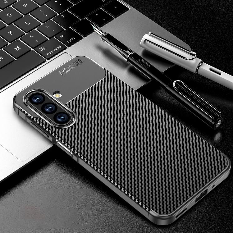 For Samsung Galaxy A17 5G Carbon Fiber Texture Shockproof TPU Phone Case(Black)