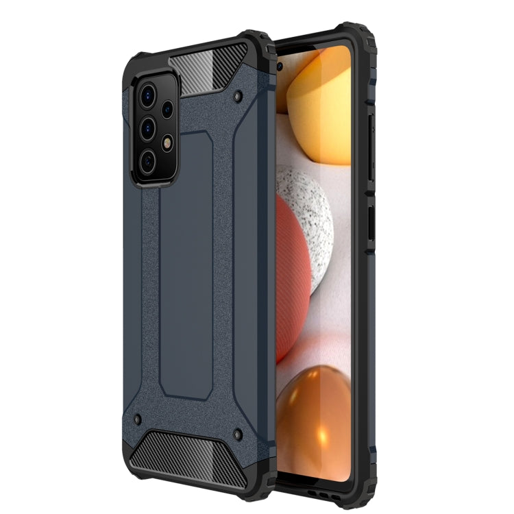 For Samsung Galaxy A52 5G / 4G Magic Armor TPU + PC Combination Case(Navy Blue)