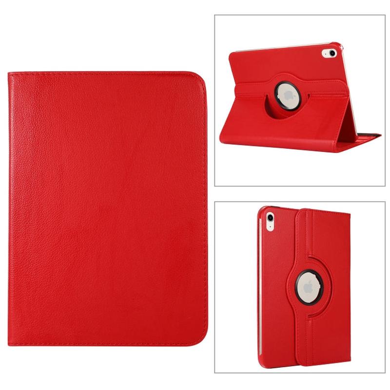 For iPad 2025 / 2022 360 Degree Rotation Litchi Texture Flip Leather Tablet Case with Holder (Red)