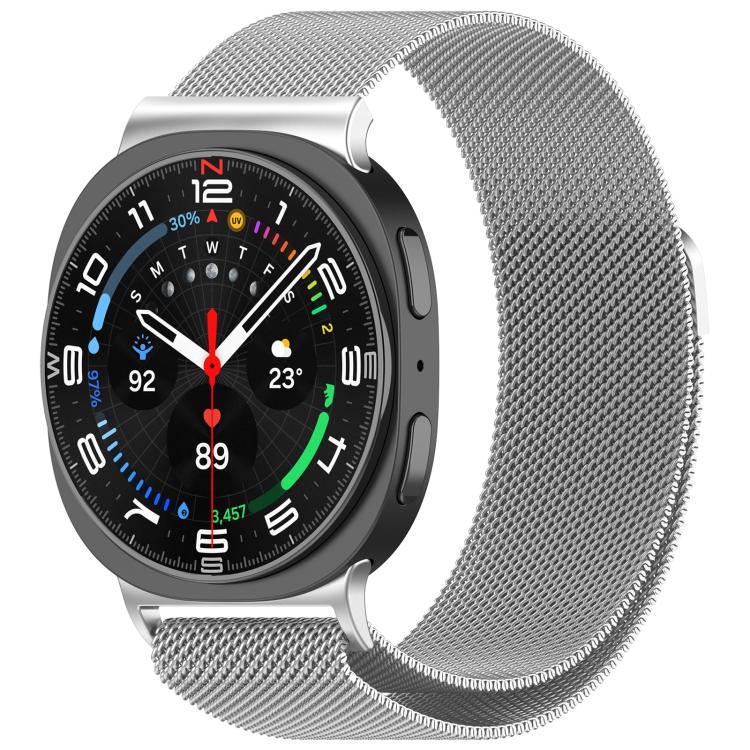 For Samsung Galaxy Watch8 / Watch8 Classic Milan Magnetic Stainless Steel Watch Band(Silver)