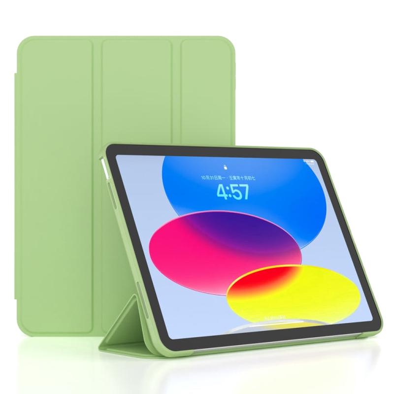 For iPad 2025 / 2022 3-fold TPU Leather Smart Tablet Case(Green)