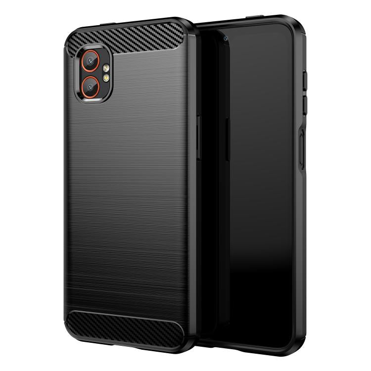 For Samsung Galaxy Xcover 7 Pro Carbon Fiber Brushed Texture TPU Phone Case(Black)