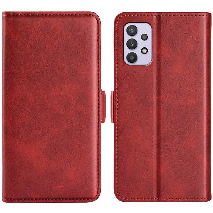 For Samsung Galaxy A53 5G Dual-side Magnetic Leather Case with Holder & Card Slots & Wallet(Red)