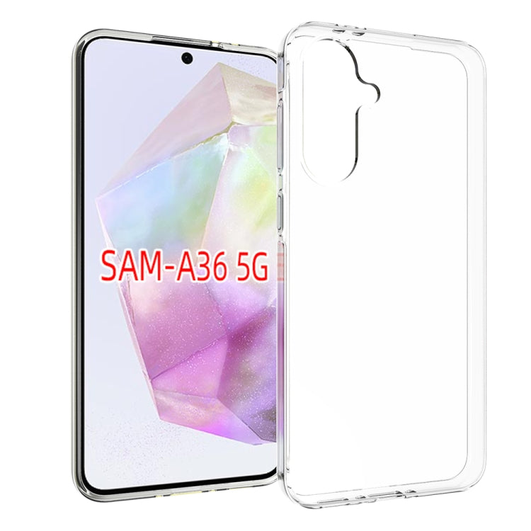 For Samsung Galaxy A36 5G Waterproof Texture TPU Phone Case(Transparent)