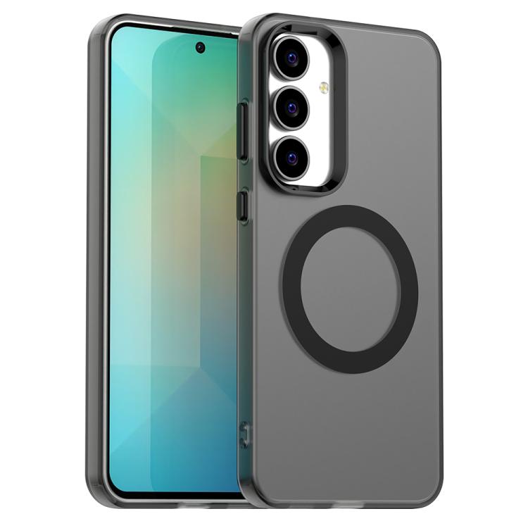 For Samsung Galaxy S25 FE 5G Candy Magsafe PC Hybrid TPU Phone Case(Black)