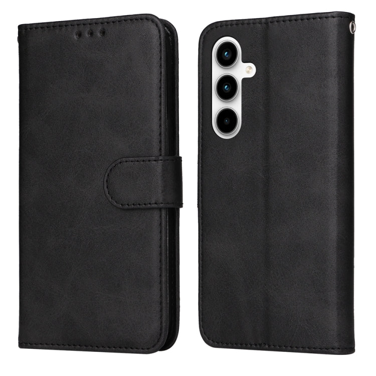 For Samsung Galaxy A35 Classic Calf Texture Flip Leather Phone Case(Black)