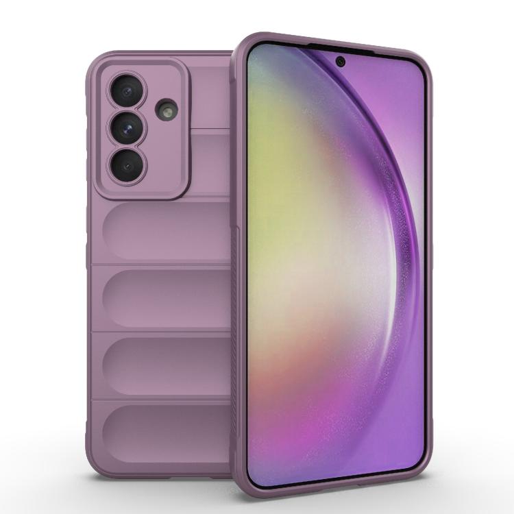 For Samsung Galaxy A56 5G Magic Shield TPU + Flannel Phone Case(Purple)