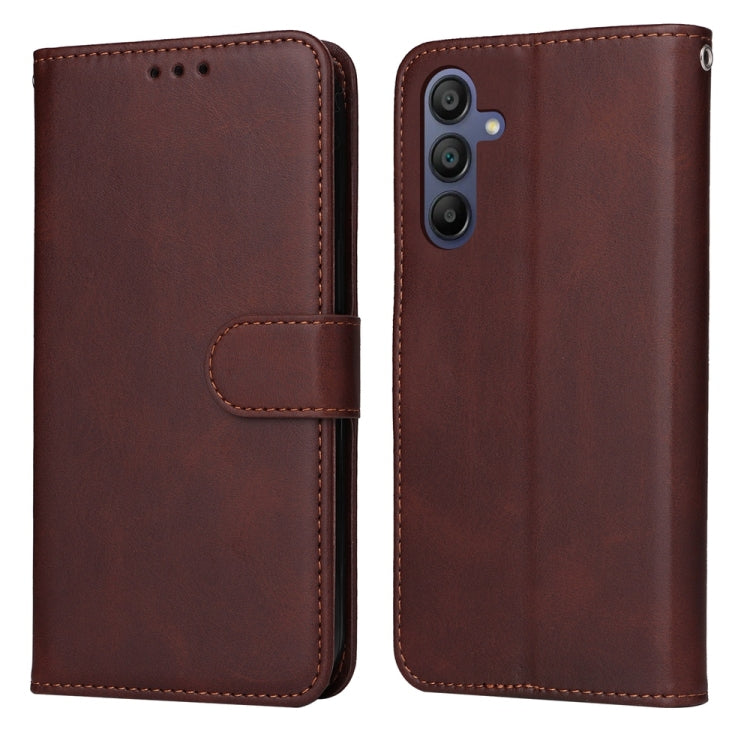 For Samsung Galaxy A17 / A26 / A16 5G Classic Calf Texture Flip Leather Phone Case(Brown)