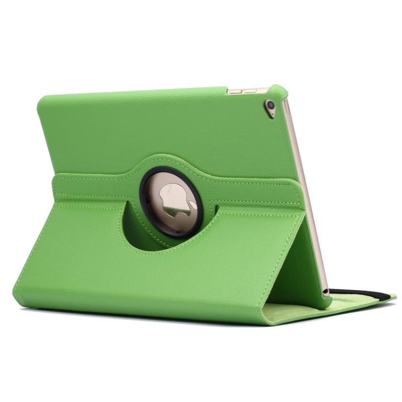 360 Degree Rotation Litchi Texture Flip Leather Case with 2 Gears Holder for iPad Air 2(Green)