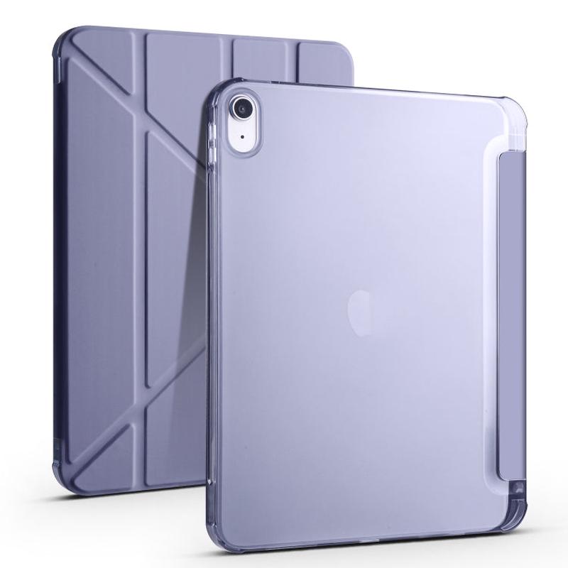 For iPad 2025 / 2022 Four-corner Airbag Deformation Tablet Leather Case(Purple)