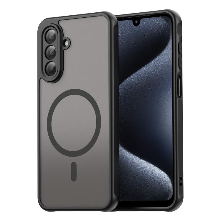 For Samsung Galaxy A17 5G Fan Dun Series TPU Hybrid PC Frosted Magsafe Phone Case(Black)