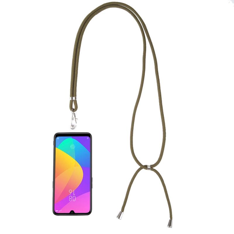 Universal Solid Color Mobile Phone Lanyard(Khaki)