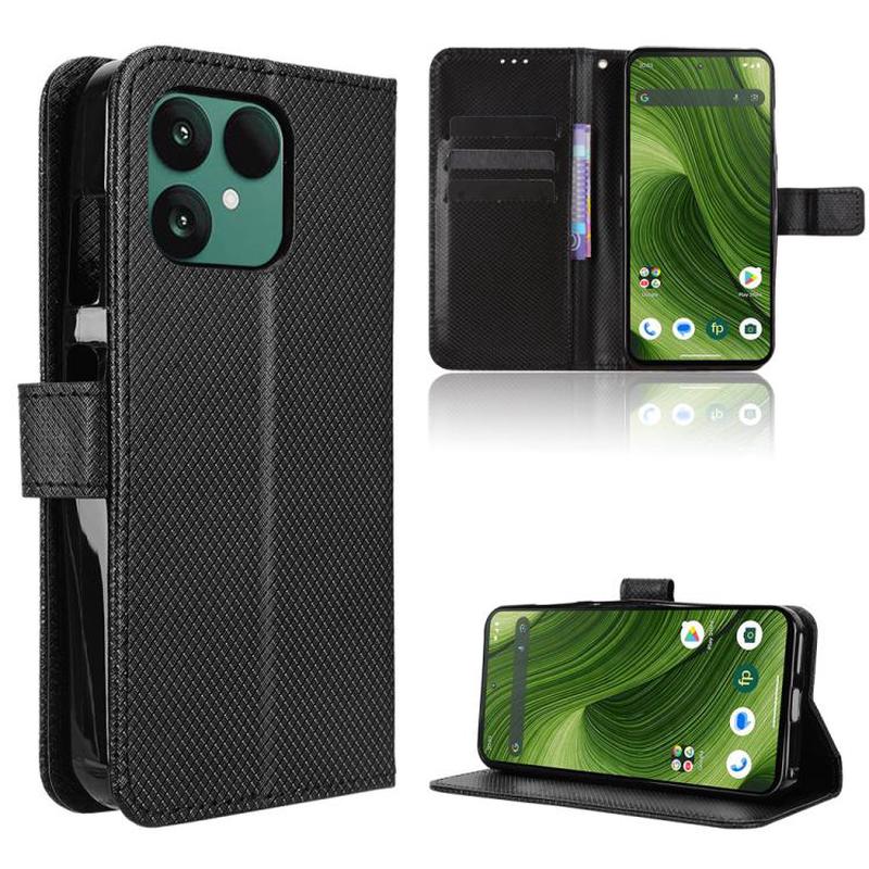 For Fairphone 6 Diamond Texture Leather Phone Case(Black)