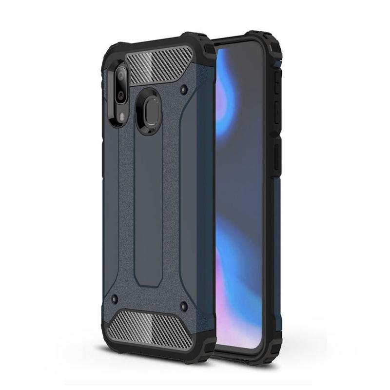 Magic Armor TPU + PC Combination Case for Galaxy A40 (Navy Blue)