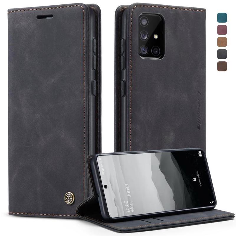 For Galaxy A71 CaseMe Multifunctional Horizontal Flip Leather Case, with Card Slot & Holder & Wallet(Black)