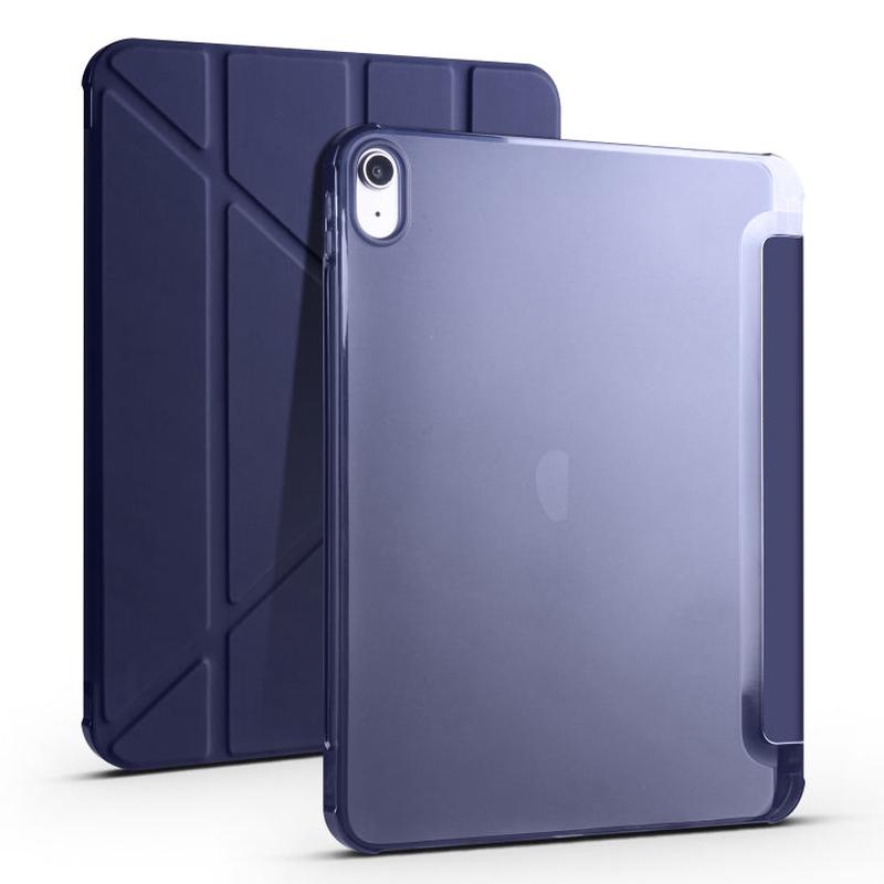 For iPad 2025 / 2022 Four-corner Airbag Deformation Tablet Leather Case(Dark Blue)