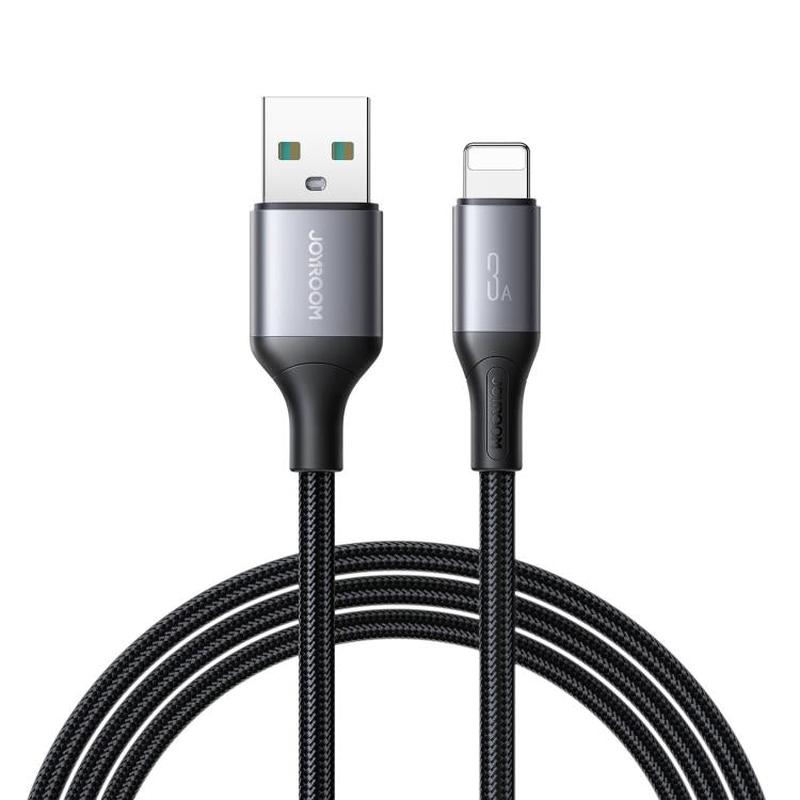 JOYROOM S-A28 Flash Series 480Mbps Fast Charging Data Cable, USB to 8 Pin Cable, Length: 1m(Black)