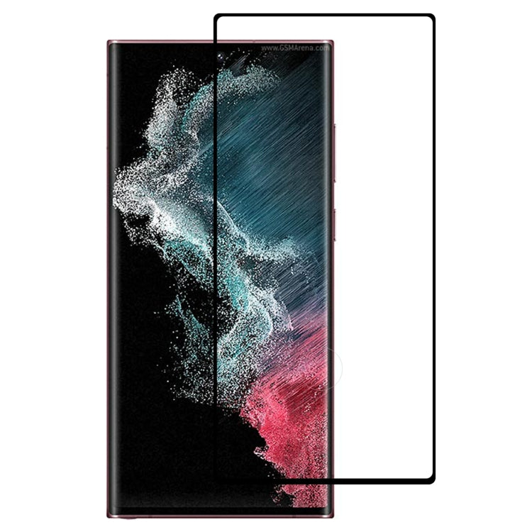 For Samsung Galaxy S22 Ultra 5G Full Glue 3D Curved Edge Screen Tempered Glass Film(Black)