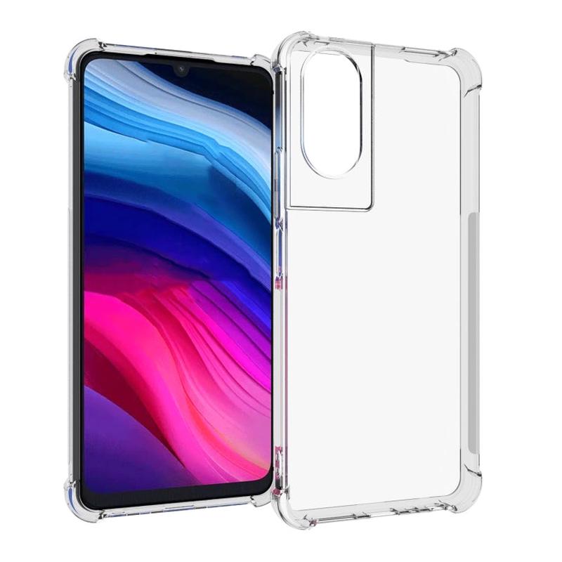 For TCL 505 4G Shockproof Non-slip Thickening TPU Phone Case(Transparent)