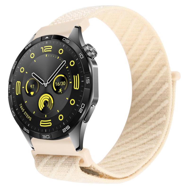 22mm Twill Nylon Loop Hook and Loop Fastener Watch Band(Starlight)