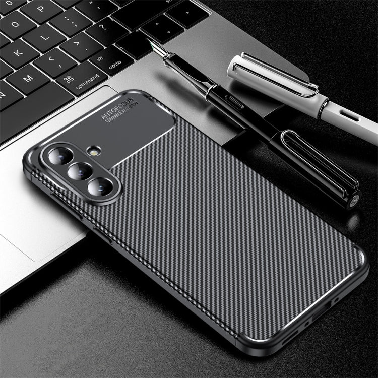 For Samsung Galaxy A36 5G Carbon Fiber Texture Shockproof TPU Phone Case(Black)