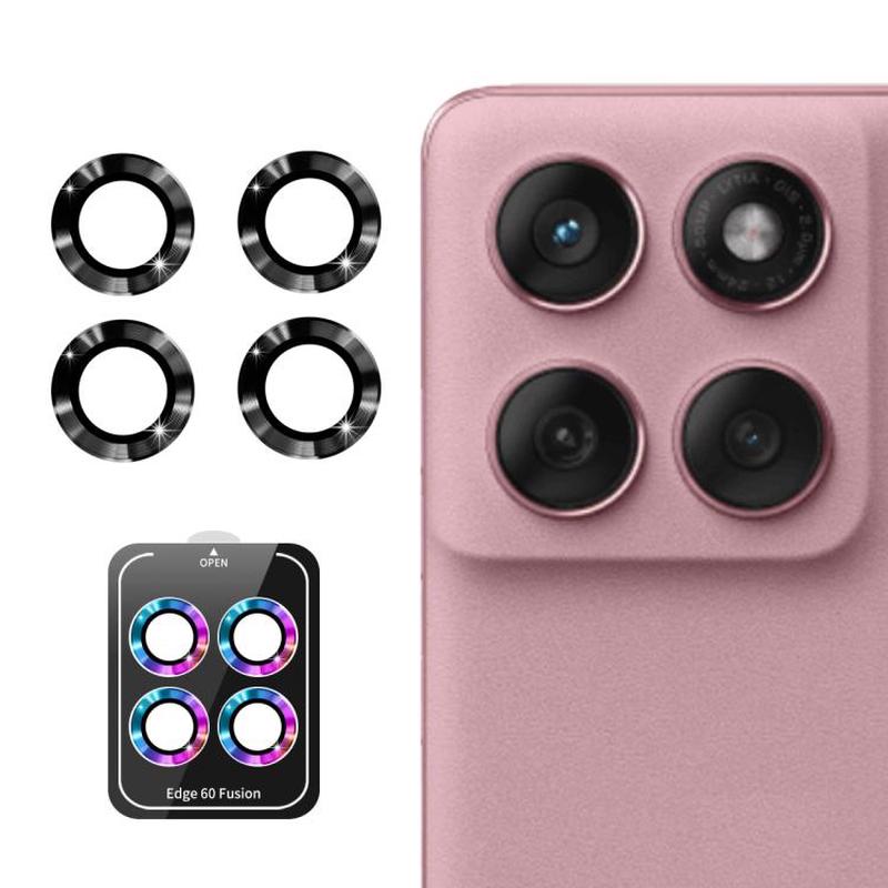 For Motorola Edge 60 Fusion ENKAY Hat-Prince 9H Rear Camera Lens Aluminium Alloy Tempered Glass Film(Black)