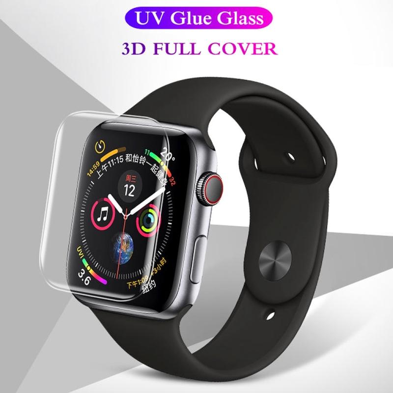 UV Liquid Curved Full Glue Full Screen Tempered Glass for Apple Watch Series 6 / 5 / 4 / SE 3 / SE 2 / SE 1 40mm