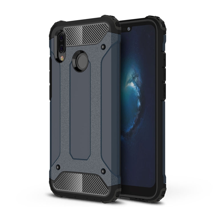 For Huawei P20 Lite Full-body Rugged TPU + PC Combination Back Cover Case (Navy Blue)
