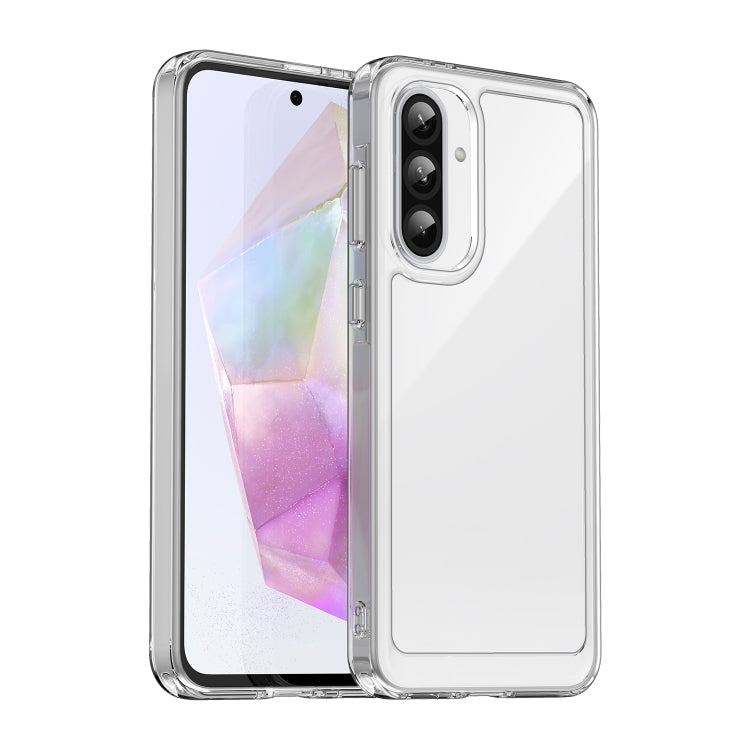 For Samsung Galaxy A36 5G Colorful Series Acrylic Hybrid TPU Phone Case(Transparent)