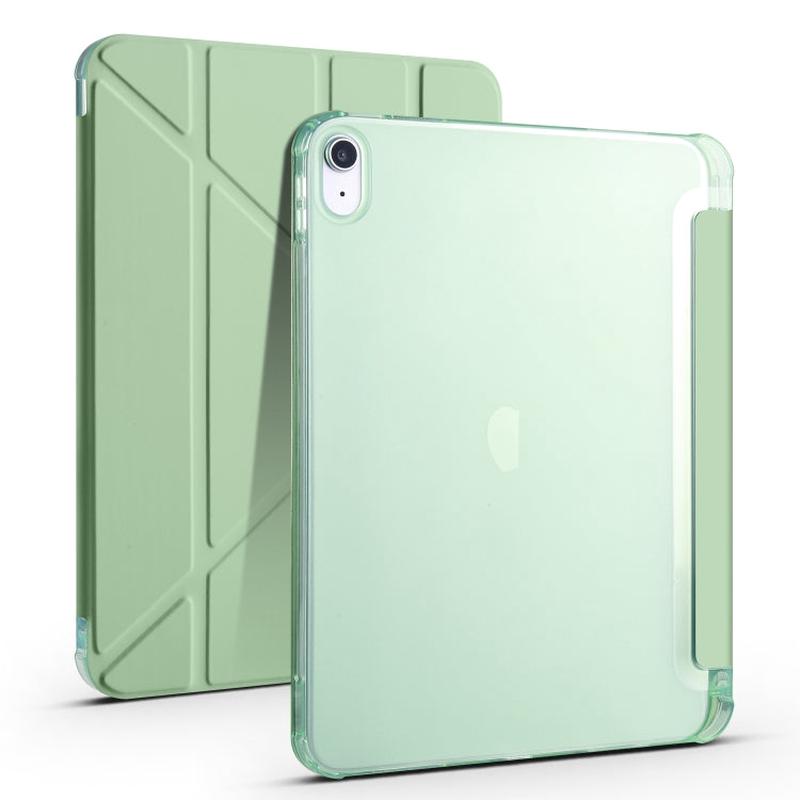 For iPad 2025 / 2022 Four-corner Airbag Deformation Tablet Leather Case(Matcha Green)
