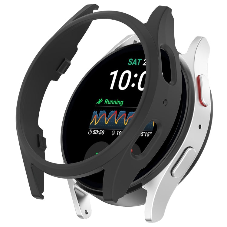 For Samsung Galaxy Watch 7 44mm Half Coverage Hollowed PC Watch Protective Cover(Black)