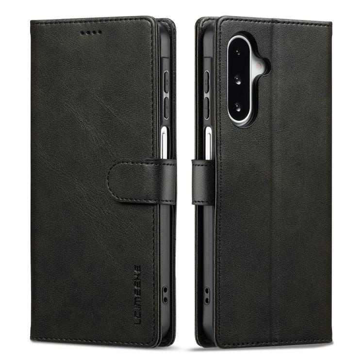 For Samsung Galaxy A17 5G LC.IMEEKE Calf Texture Leather Phone Case(Black)