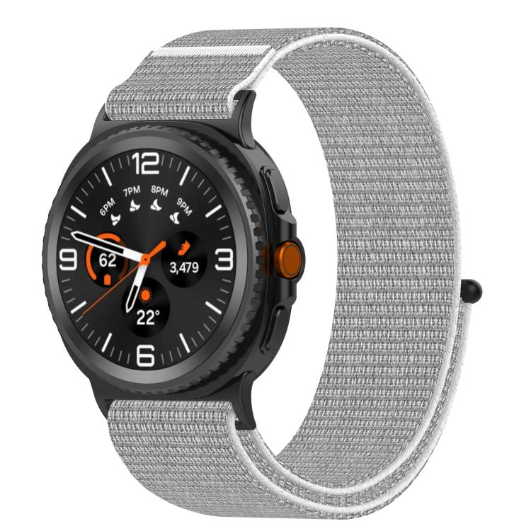 For Samsung Galaxy Watch8 / Watch8 Classic Nylon Hook and Loop Fastener Watch Band(Sea Shell)