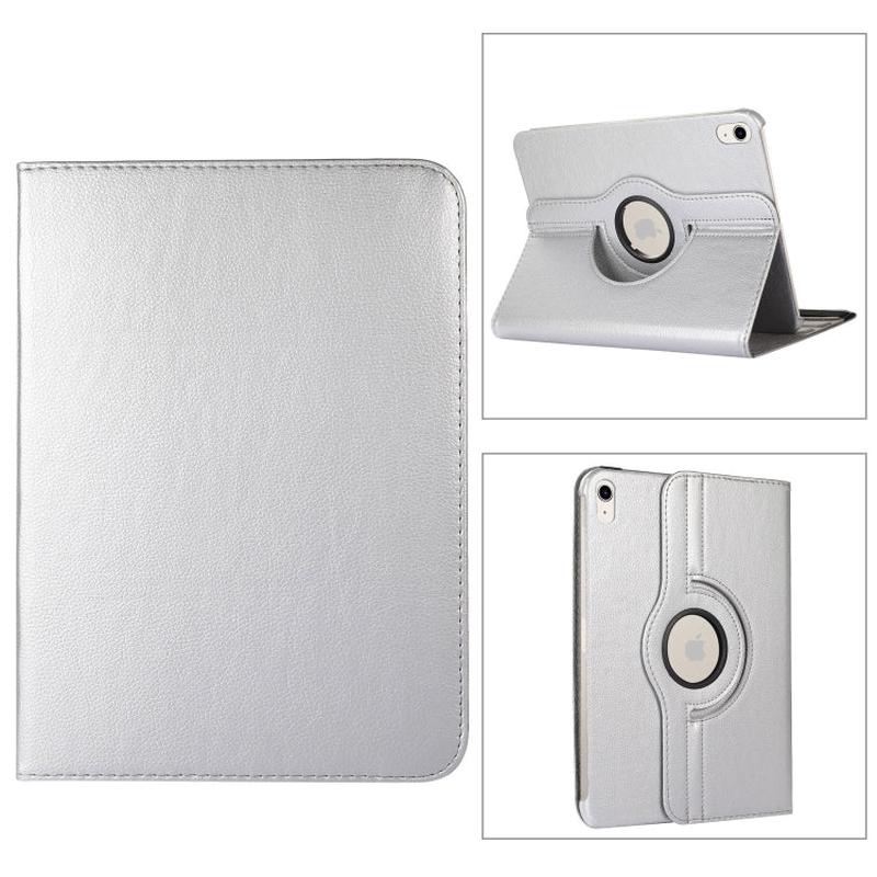For iPad 2025 / 2022 360 Degree Rotation Litchi Texture Flip Leather Tablet Case with Holder (Silver)