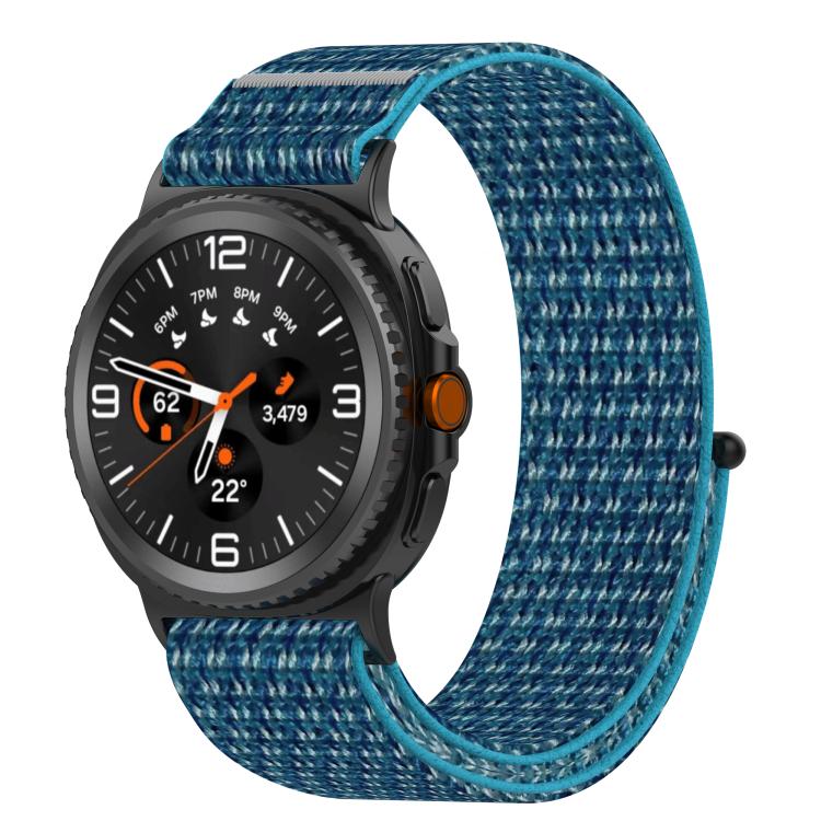 For Samsung Galaxy Watch8 / Watch8 Classic Nylon Hook and Loop Fastener Watch Band(Blue)