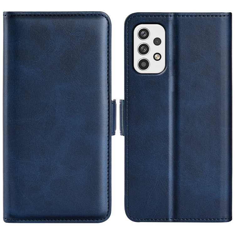 For Samsung Galaxy A23 5G Dual-side Magnetic Buckle Leather Phone Case(Dark Blue)