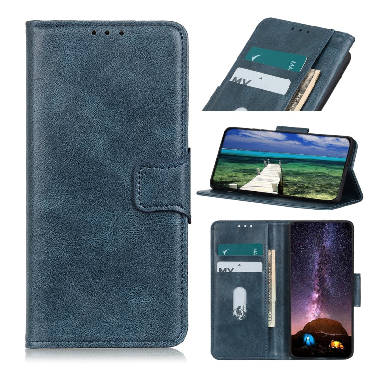 For Samsung Galaxy A54 5G Mirren Crazy Horse Texture Horizontal Flip Leather Phone Case(Blue)