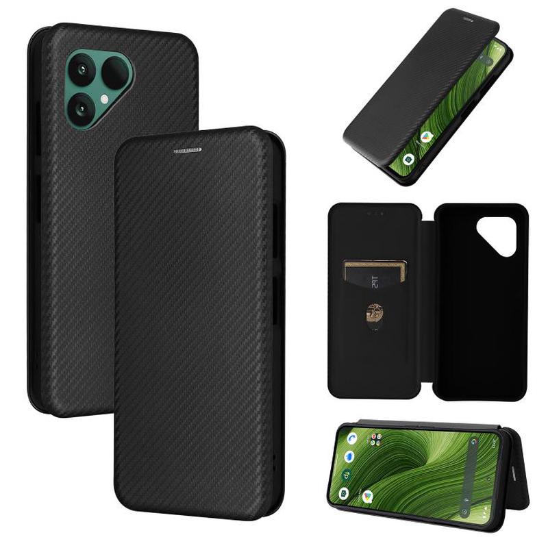 For Fairphone 6 Carbon Fiber Texture Flip Leather Phone Case(Black)