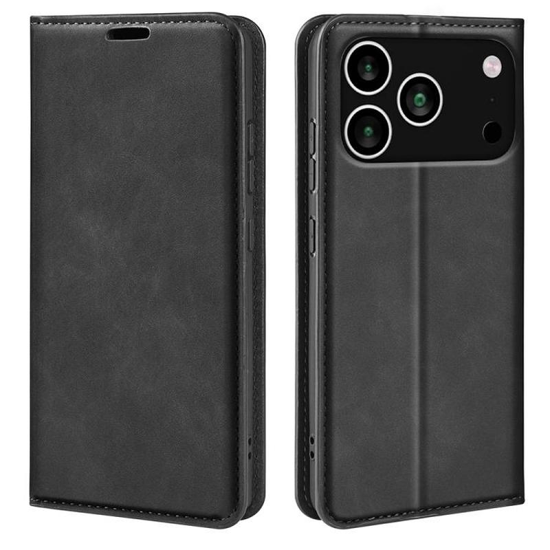 For iPhone 17 Pro Max Retro-skin Magnetic Suction Leather Phone Case(Black)