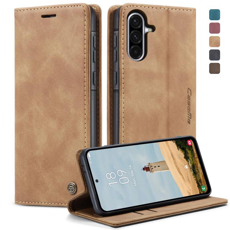 For Samsung Galaxy A56 CaseMe 013 Multifunctional Horizontal Flip Leather Phone Case(Brown)