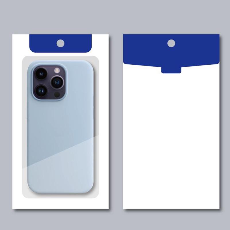 50pcs /Pack Phone Case Packaging Box Clear Window Cardboard Package Sealing Pouch(White)