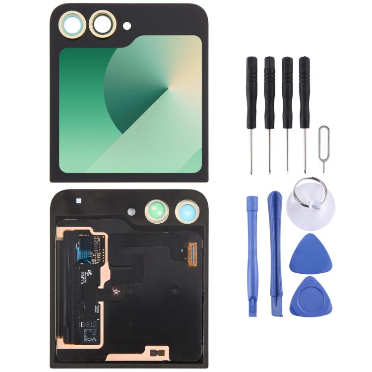 For Samsung Galaxy Z Flip6 SM-F741B Original LCD Secondary Screen Digitizer Full Assembly with Camera Lens Cover (Yellow)