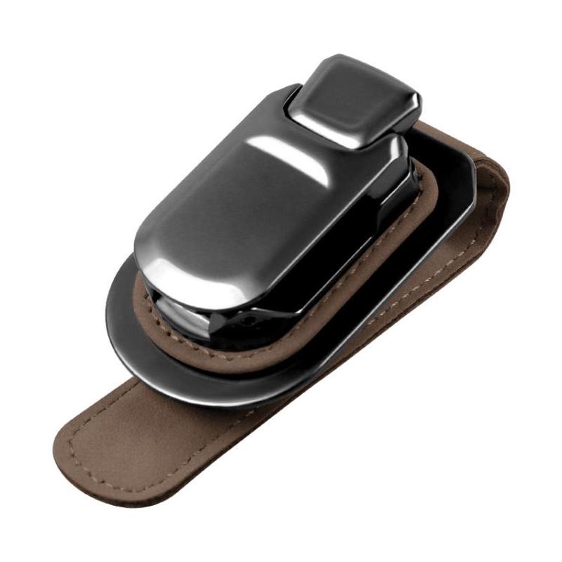 Car Sun Visor Glasses Holder Storage Decoration(Brown)