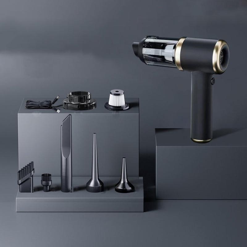 Car Vacuum Cleaner Vacuum Blower Dual Purpose Wireless Mini Vacuum Cleaner(Black Gold)