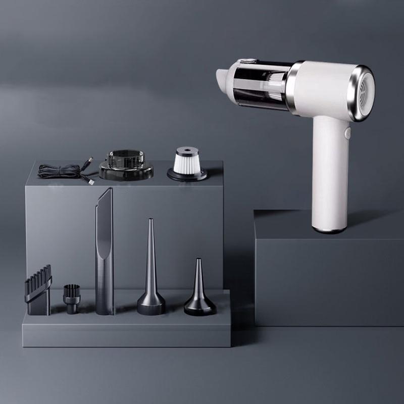 Car Vacuum Cleaner Vacuum Blower Dual Purpose Wireless Mini Vacuum Cleaner(White Silver)