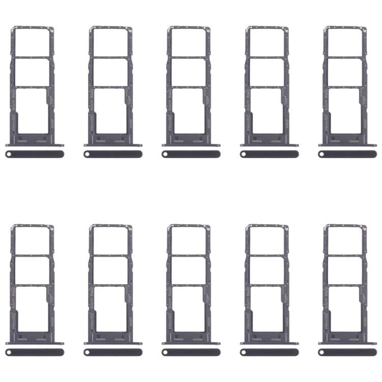 For Samsung Galaxy A14 5G SM-A146B 10pcs Original SIM Card Tray + SIM Card Tray + Micro SD Card Tray (Black)