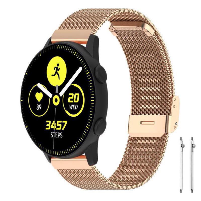 20mm xDfind Buckle Metal Mesh Watch Band(Rose Gold)